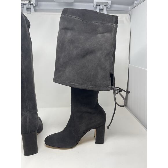 Stuart Weitzman Tipland Gray Suede Over the Knee-High Boots 9.5 - Picture 10 of 15
